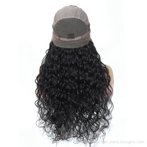 Natural Wavy Hair Wig Frontal Lace Pre Plucked Brazilian Mink Human Hair Lace Front Water Wave Wigs Large Stock Dropshipping